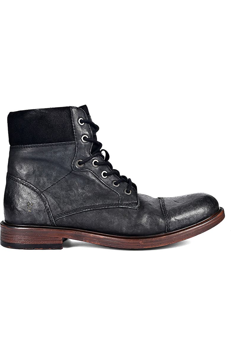ROAN Lecture Leather Lace-Up Boot, Alternate, color, Black Napa