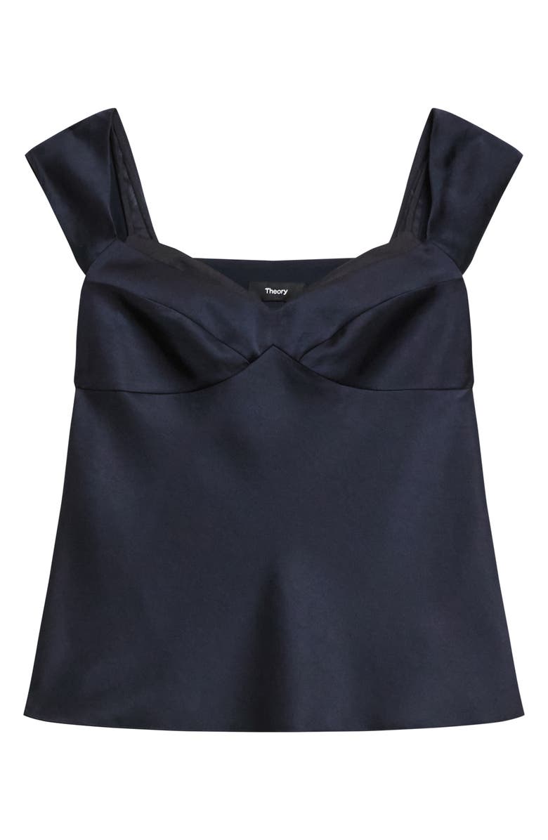 Theory Peek Camisole Layered Look Sleeveless Top, Alternate, color, Navy/ Black
