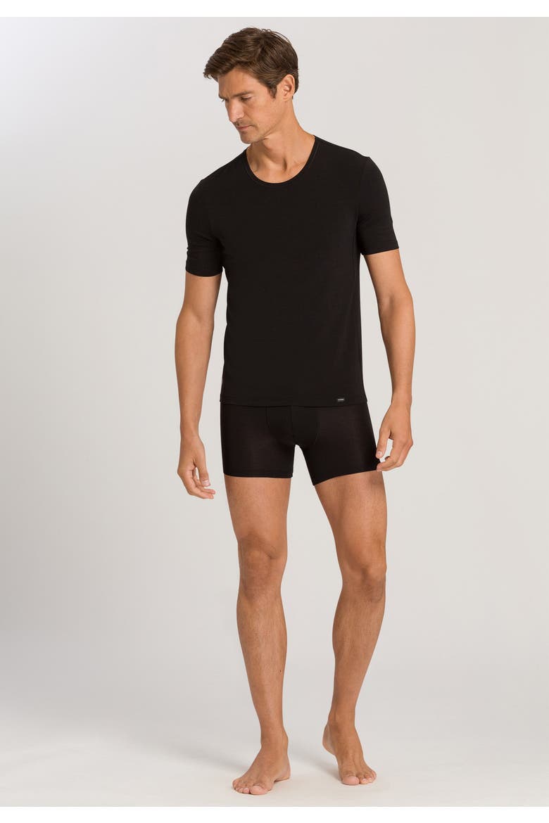 Natural Function TENCEL™ and Cotton Fitted Crew Neck T-Shirt, Alternate, color, Deep Black