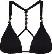 ViX Paula Hermanny Milos T-Back Beaded Bikini Top