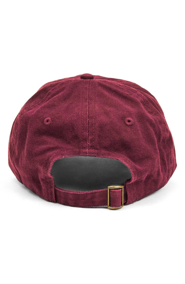 Clare V. Lips Graphic Baseball Cap, Alternate, color, Oxblood