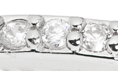 Nordstrom Rack Set Of 3 Cubic Zirconia Inset Stacking Band Rings In Silver