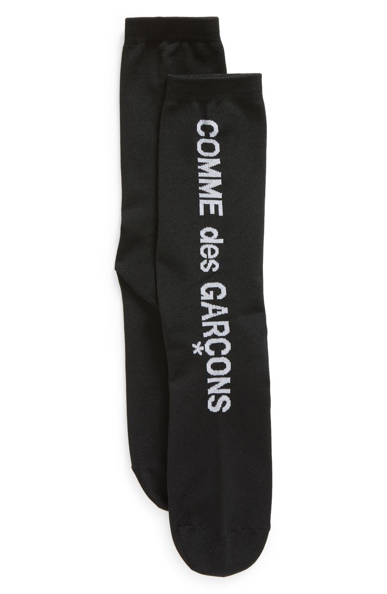 Comme des Garçons Logo Crew Socks, Main, color,