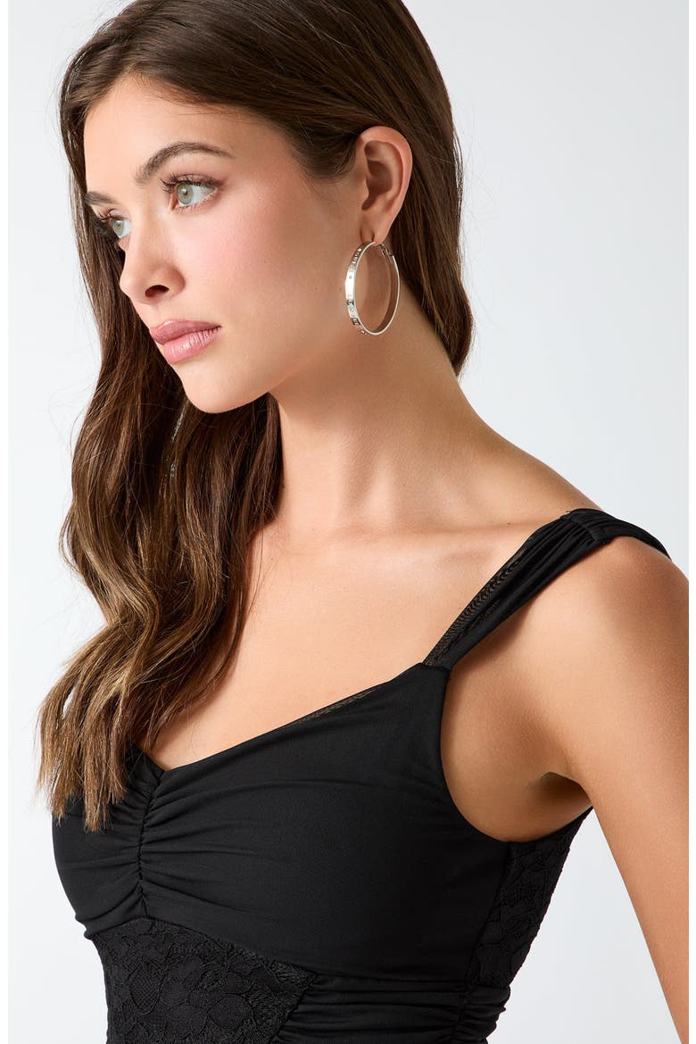 Caitlyn Lace Sleeveless Midi Dress, Alternate, color, JBLACK-BLACK