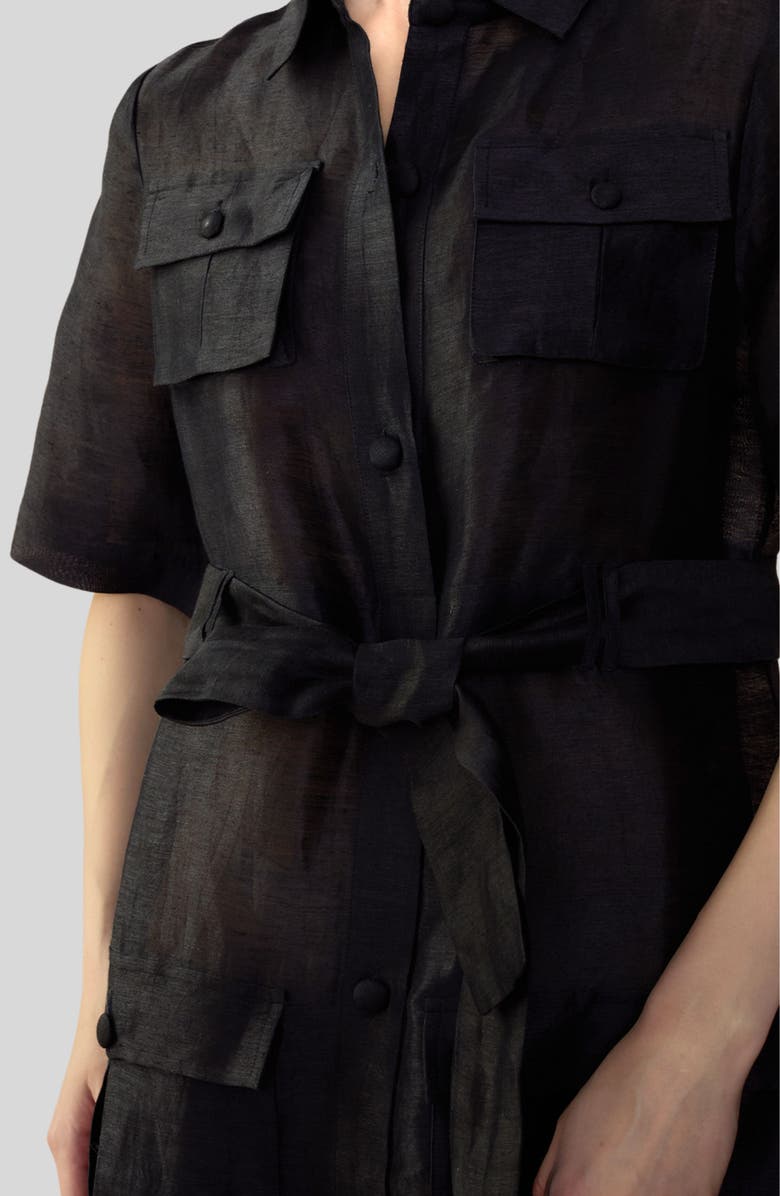 Cynthia Rowley Lisbon Linen Shirt Dress, Alternate, color,