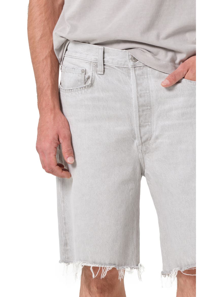 Anson Raw Hem Denim Shorts, Alternate, color, COIN
