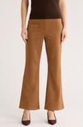 Ellen Tracy Faux Suede Semi Flare Leg Pants
