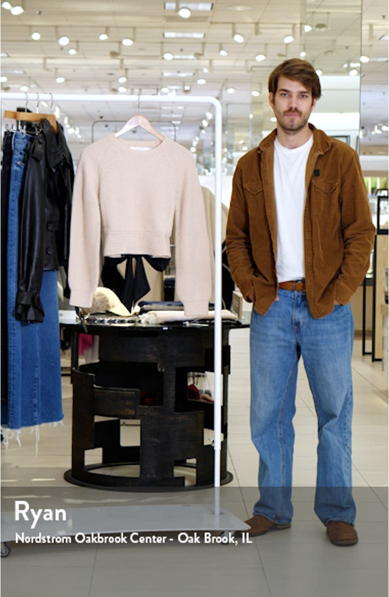 Eila Bow Back Wool Blend Crop Sweater, sales video thumbnail