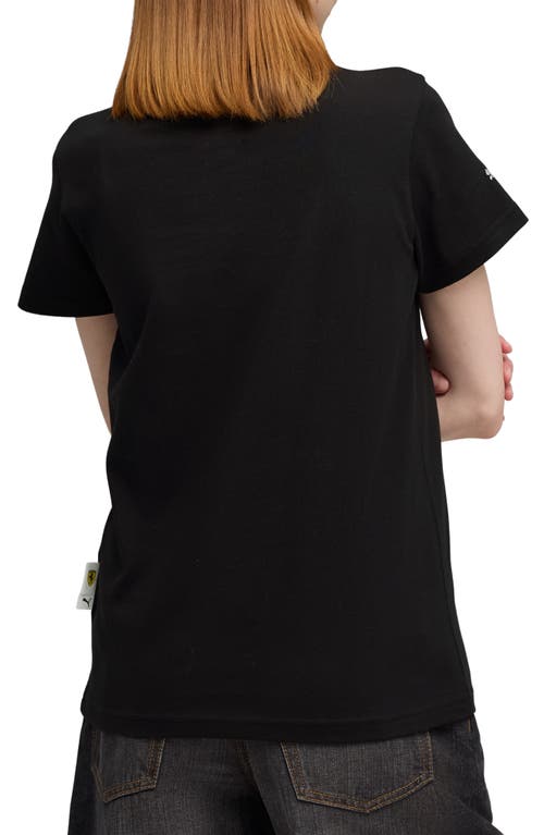 Puma X Ferrari Sportswear Cotton Graphic T-shirt In Black