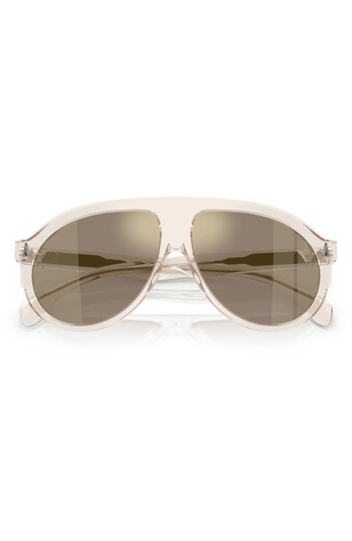 Moncler Fhaite 59mm Polarized Pilot Lenses In Clear/gold