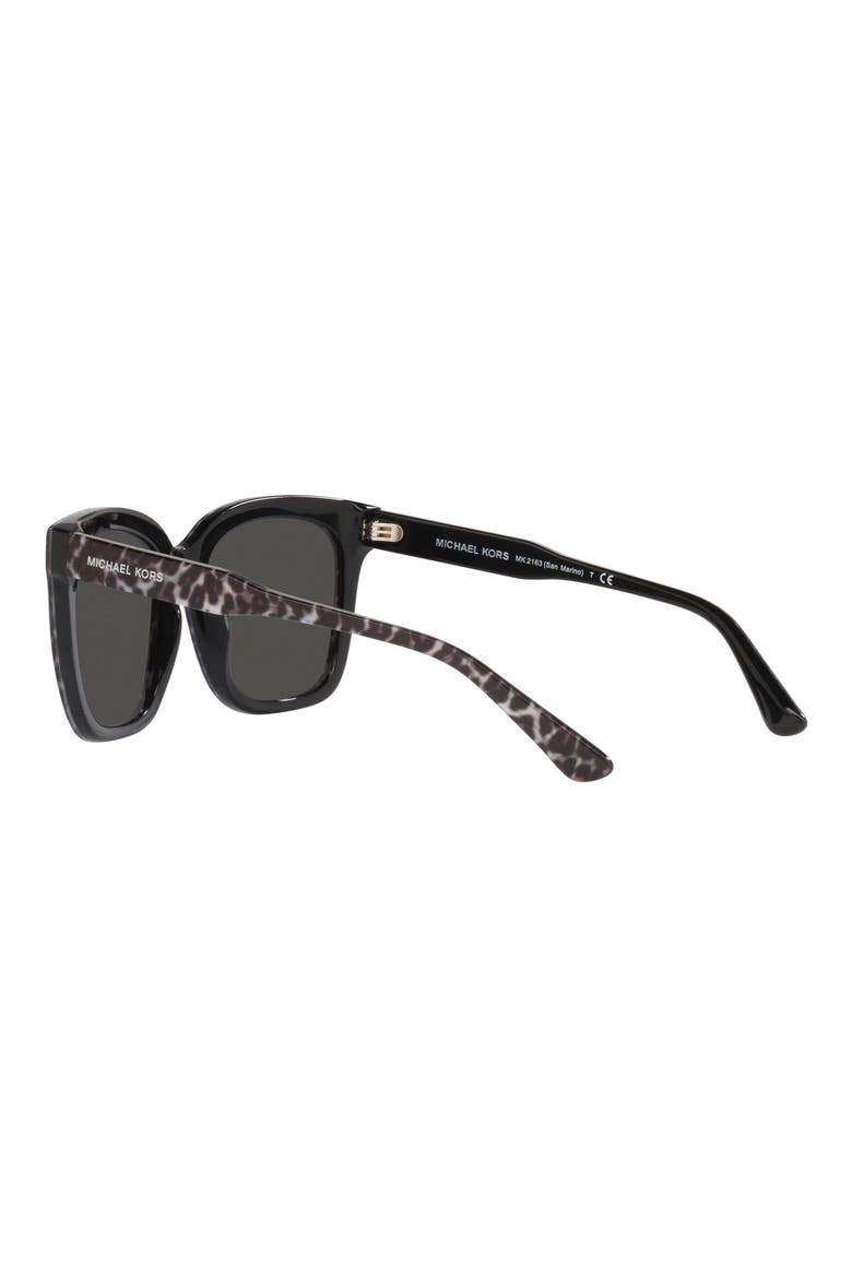 San Marino 52mm Square Sunglasses, Alternate, color, DARK GREY