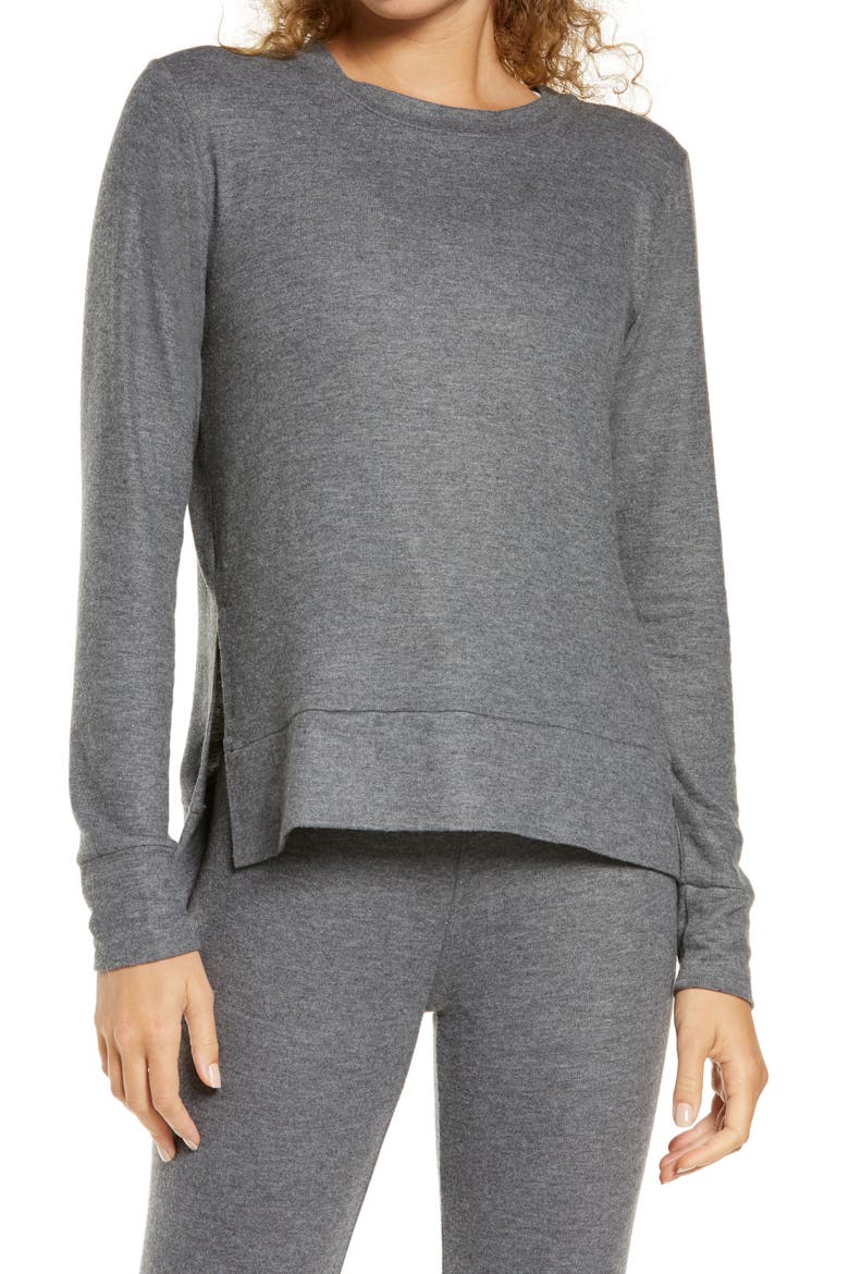 Just Chillin' Pullover, Main, color, MID-HEATHER GRAY