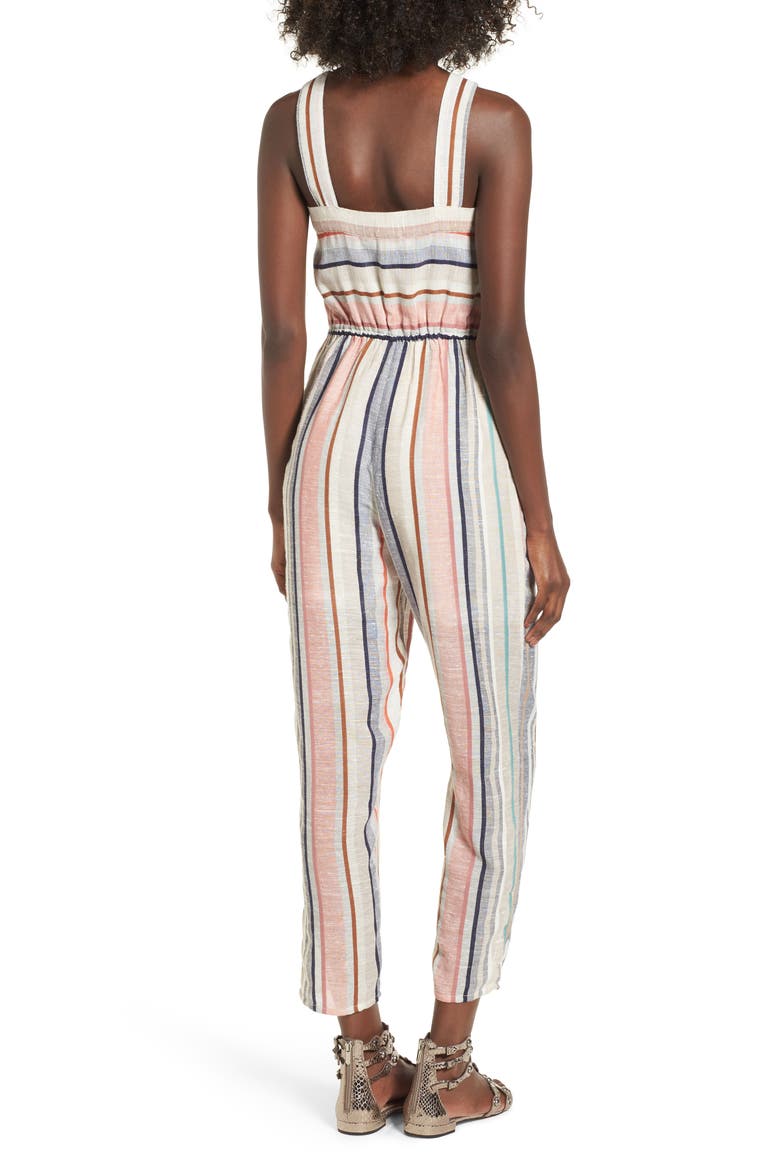 Stripe Jumpsuit, Alternate, color, BEIGE BEACH STRIPE