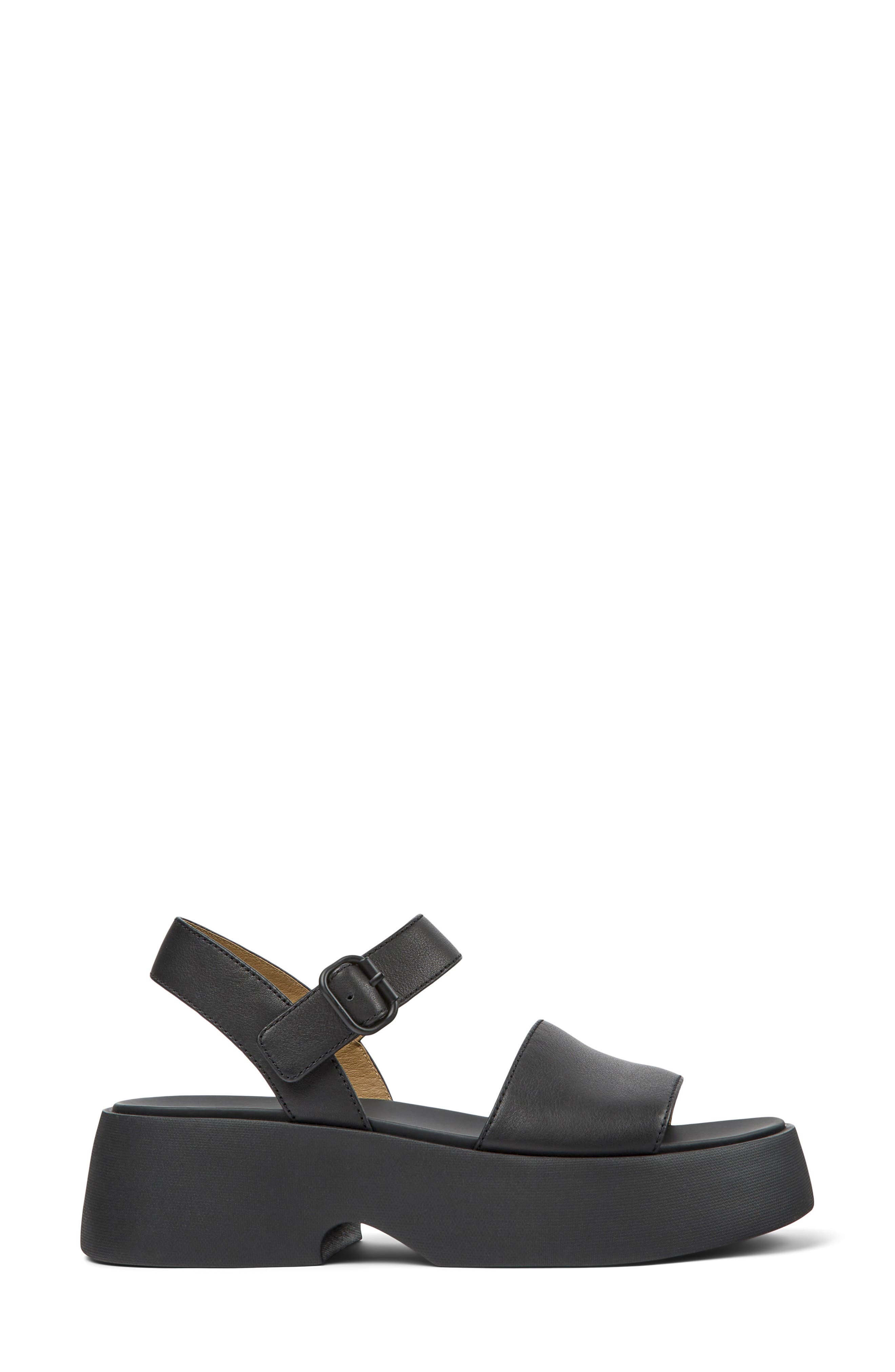 Camper Tasha Ankle Strap Wedge Sandal, Alternate, color, 