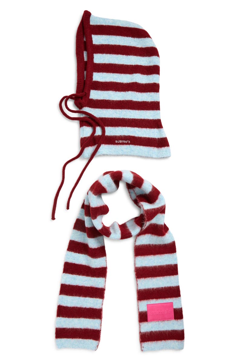 Susmie's Polar Stripe Scarf, Alternate, color, Polar Blue