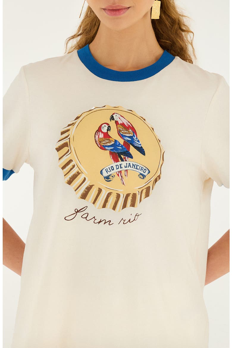 Beer Cap Logo Graphic Cotton Baby Tee, Alternate, color, OFF-WHITE