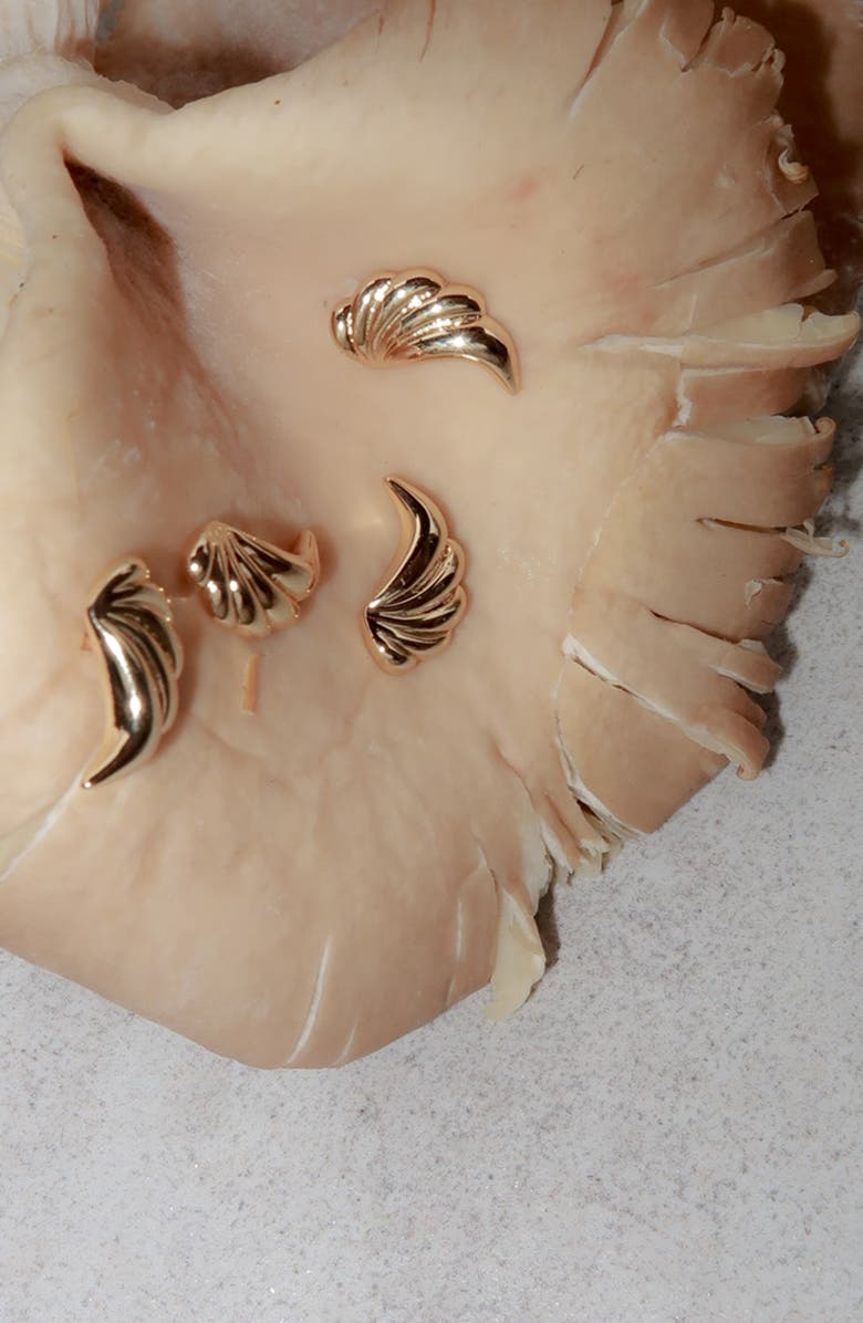 YOJ Wing Stud Earrings in Gold, Alternate, color, Gold