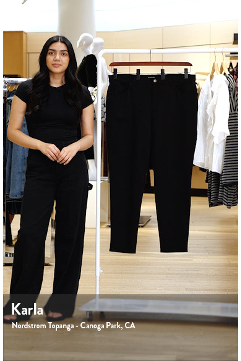 High Waist Slim Fit Knit Jeans video