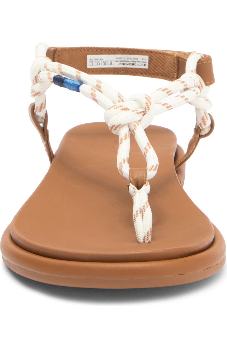 Sperry Isla T-Bar Slingback Sandal, Alternate, color, White Textile Mix Mat Flocked