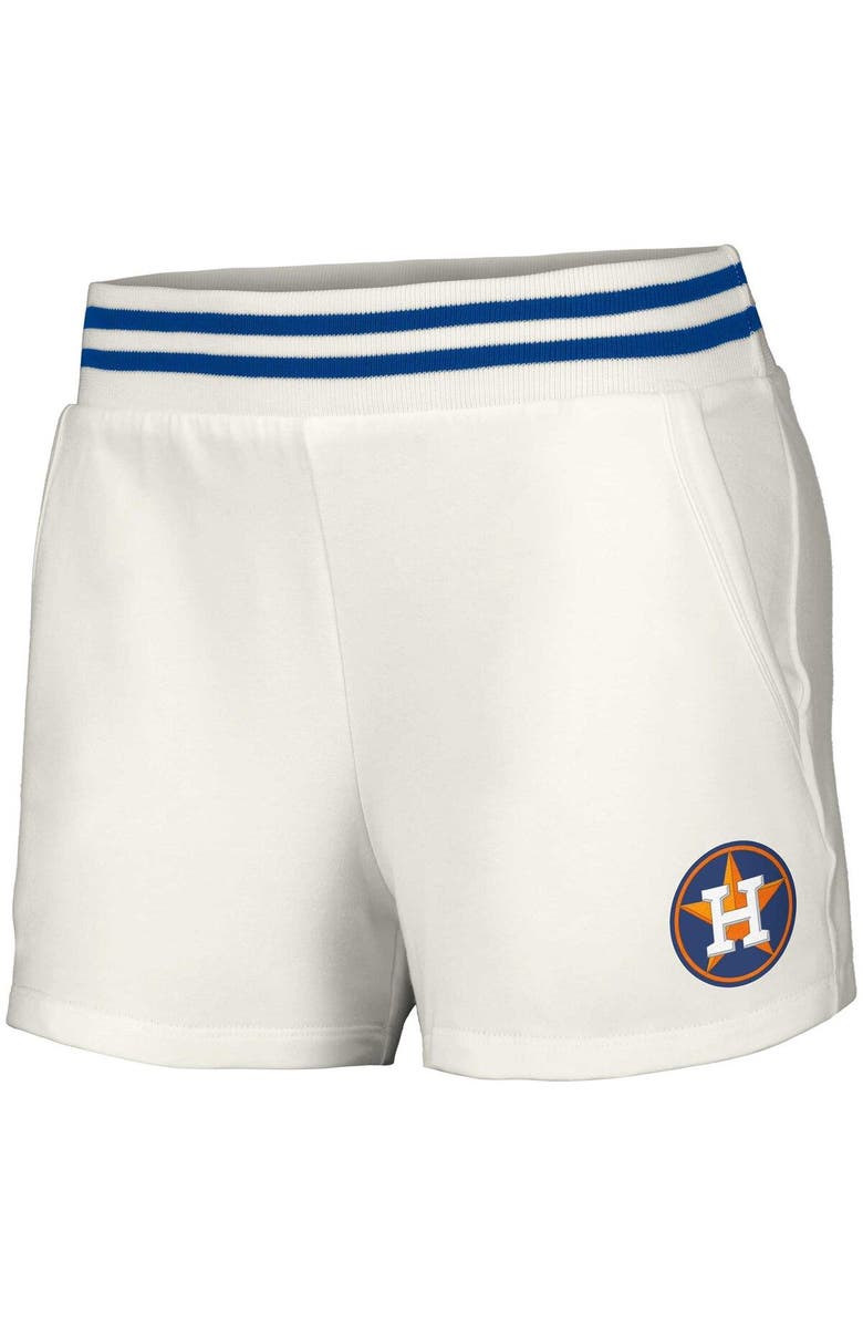 LUSSO Women's Lusso White Houston Astros Maeg Tri-Blend Pocket Shorts, Alternate, color, White