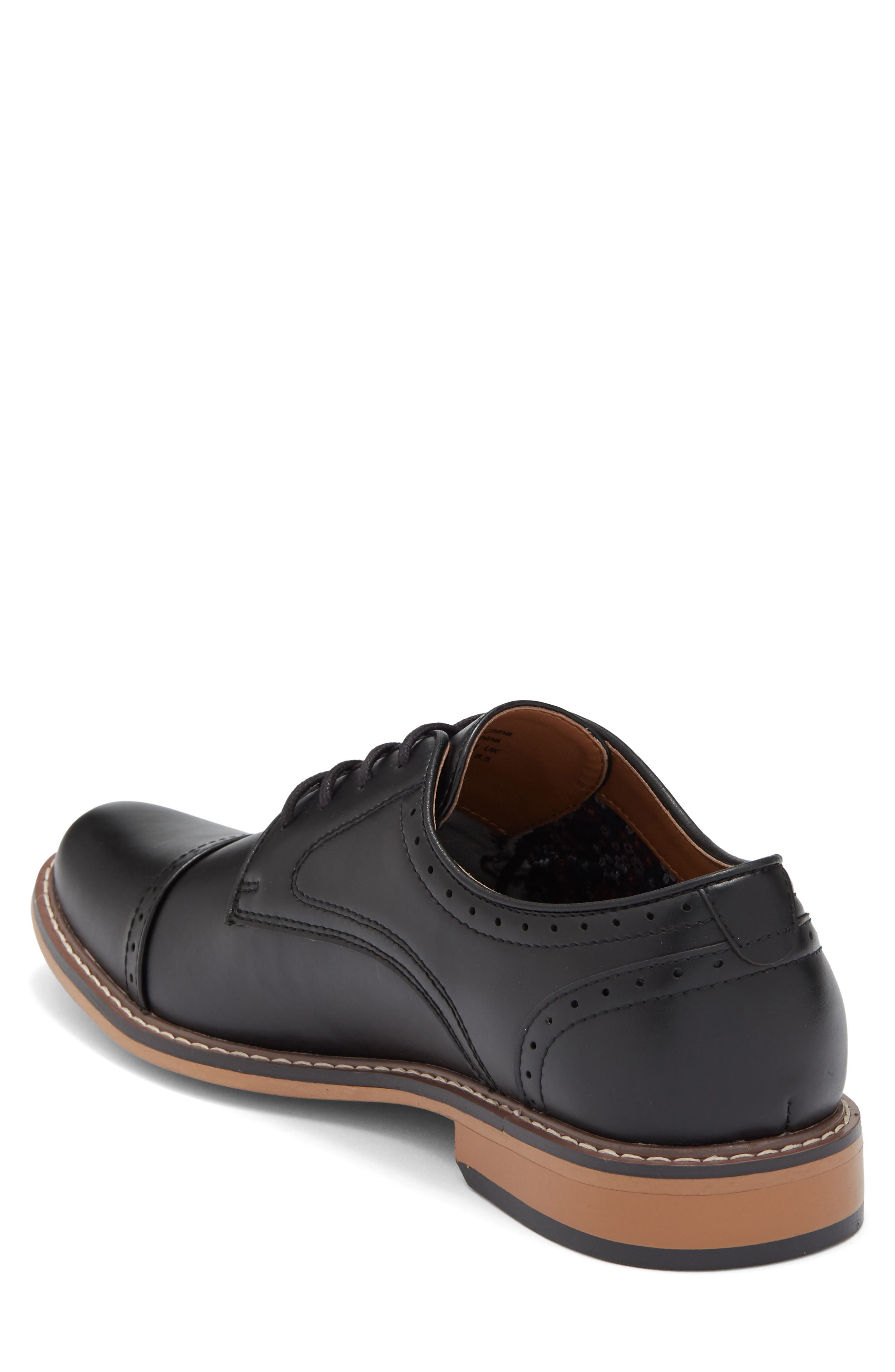 Mausley Cap Toe Oxford, Alternate, color, BLACK