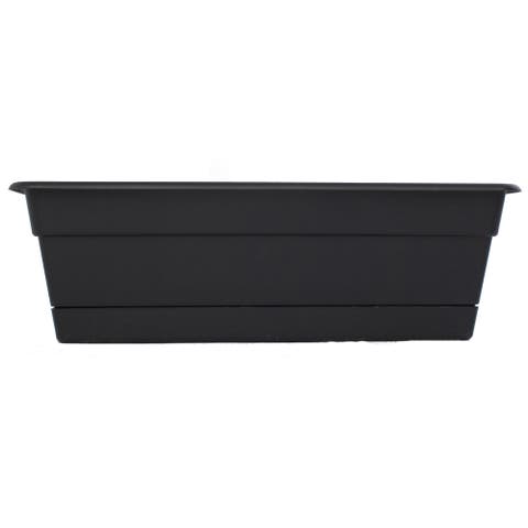 18 Inch Dura Cotta Window Box Planter, Black