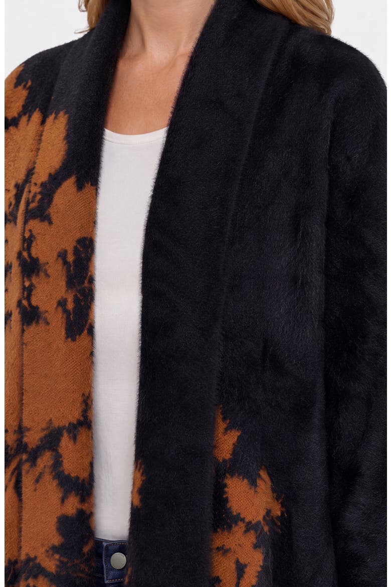 Shawl Collar Cardigan, Alternate, color, BROWN/ BLK FLRL
