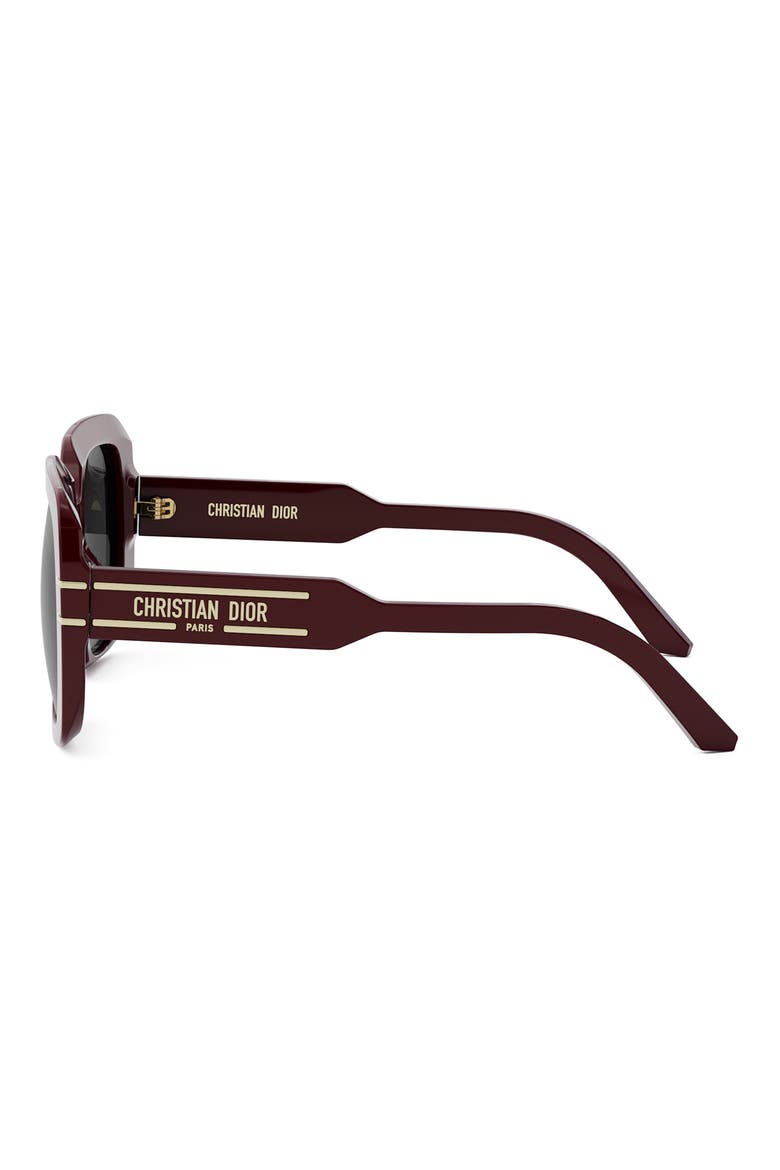 'DiorSignature S11I Square Sunglasses, Alternate, color, GRYO/SMKG