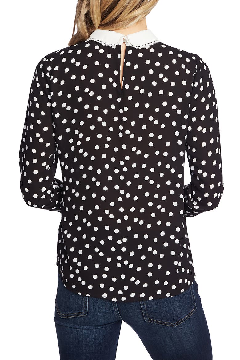 Galactic Dot Blouse, Alternate, color, RICH BLACK