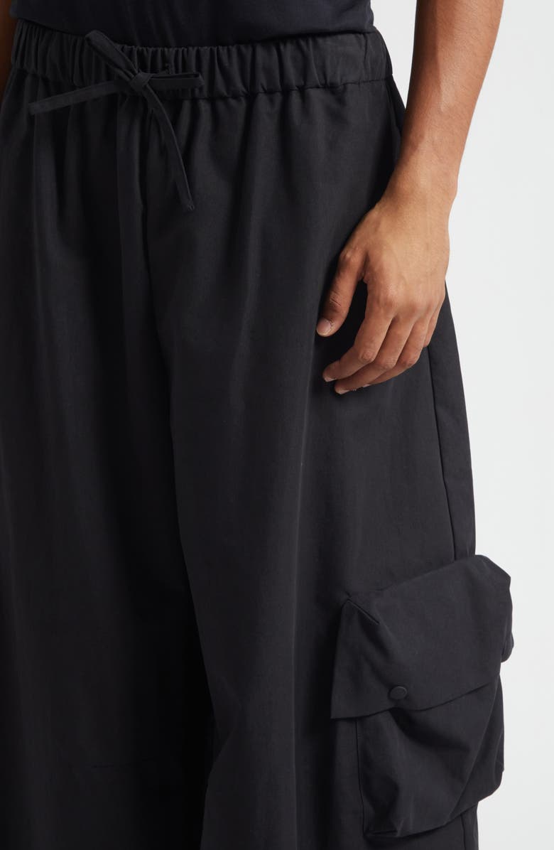 Simone Rocha Multi Pocket Cargo Puddle Drawstring Pants, Alternate, color, Charcoal