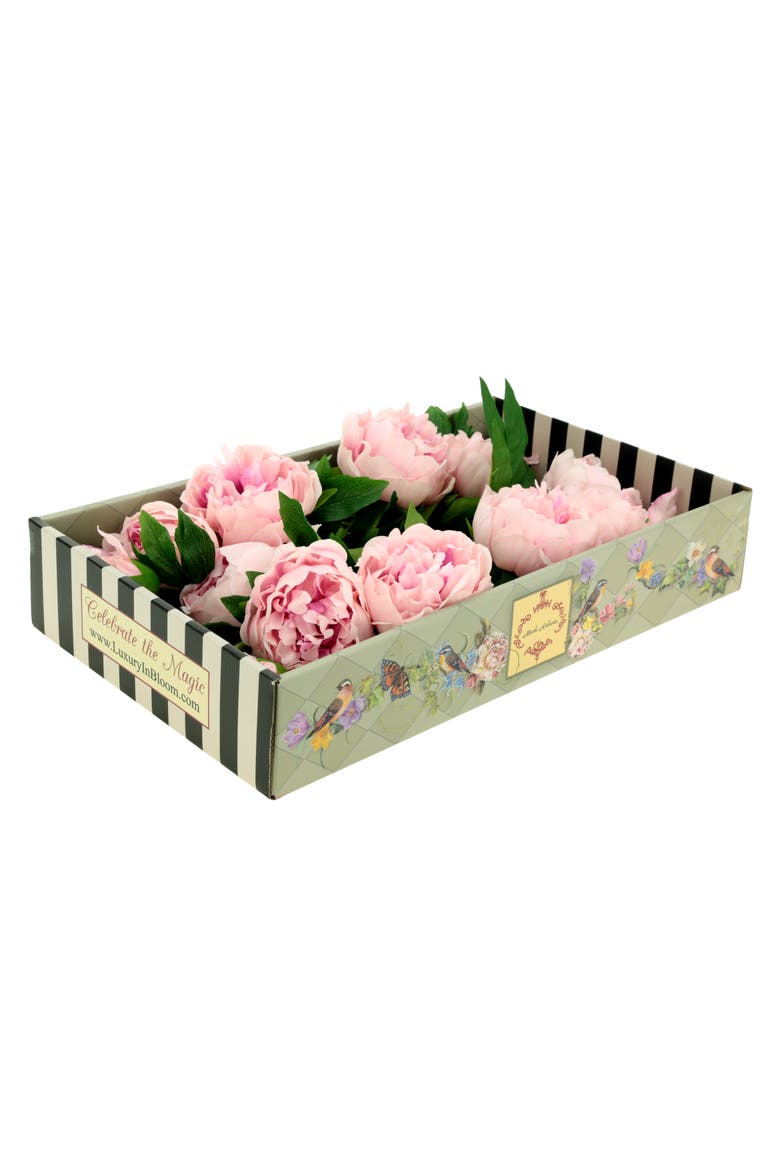 Ruffled Peony Natural Touch, Box of 6, Main, color, Light Pink