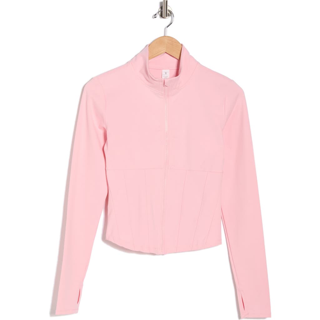 Yogalicious Lux Victorian Meet & Greet Jacket In Pink