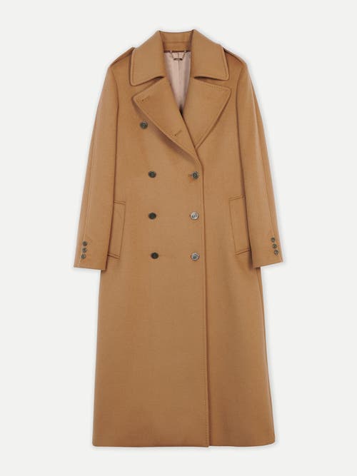 Gobi Mongolian Cashmere Double-breasted Cashmere Coat In Brown