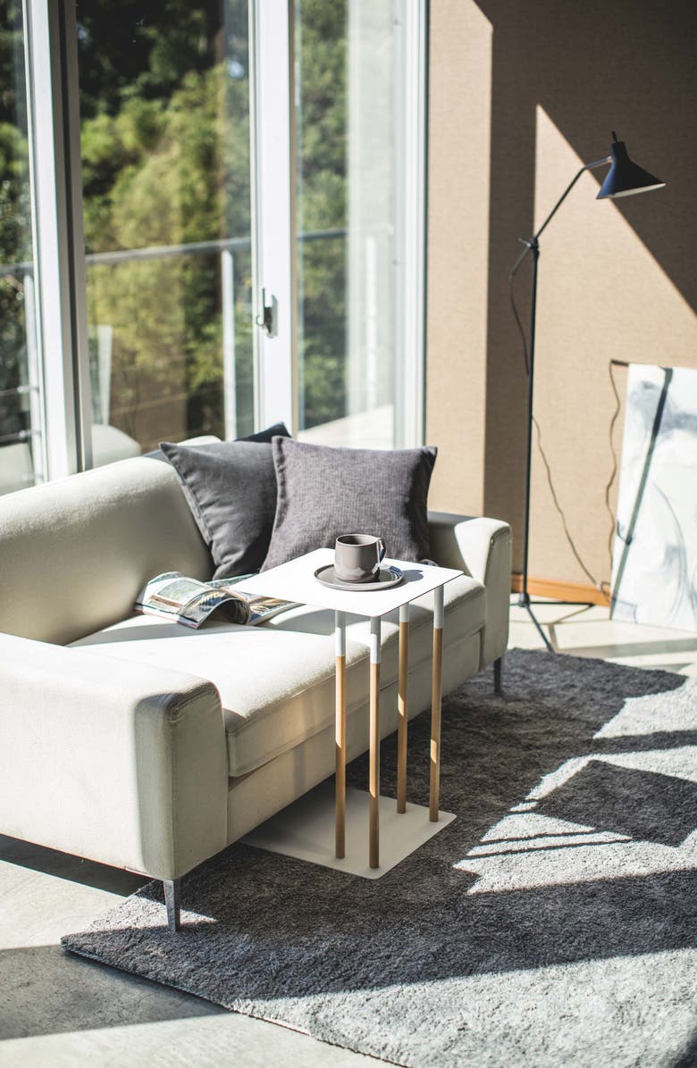 Yamazaki Sliding Side Table, Alternate, color, White