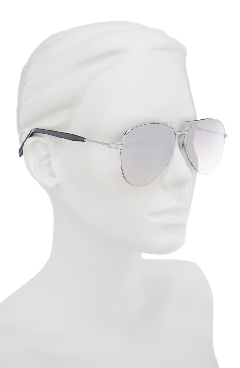 Vince Camuto 56mm Gradient Aviator Sunglasses, Alternate, color, Silver