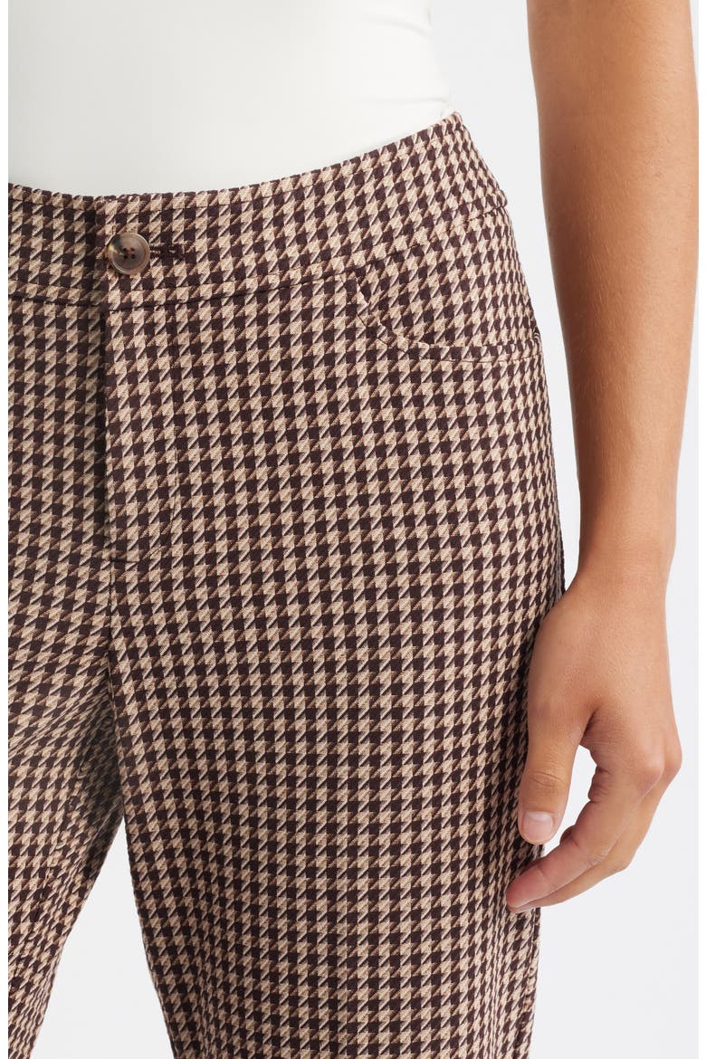 Houndstooth Boot Leg Pants, Alternate, color, LIGHT COFFEE MULTI