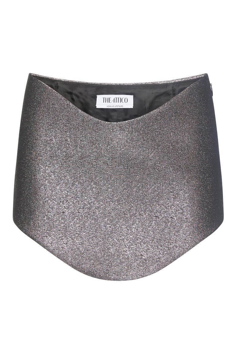 Wave Metallic Miniskirt, Alternate, color, SPACE GLITTER