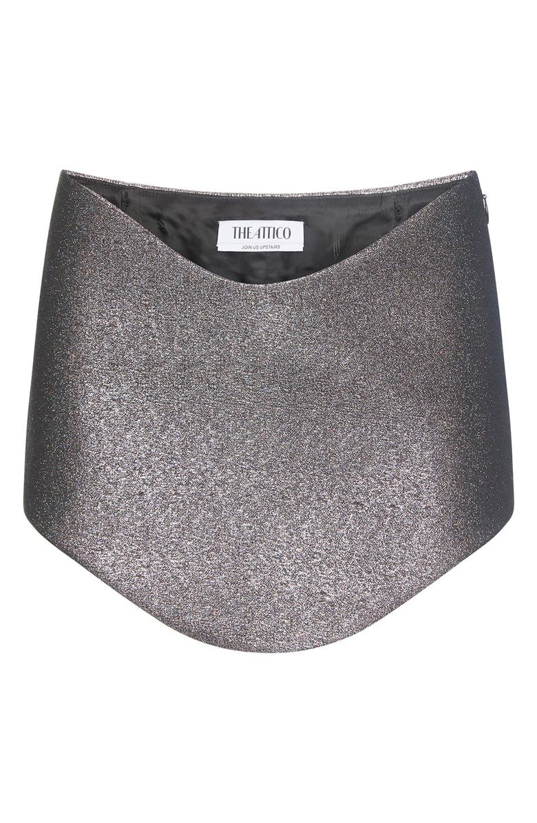 The Attico Wave Metallic Miniskirt, Alternate, color, 
