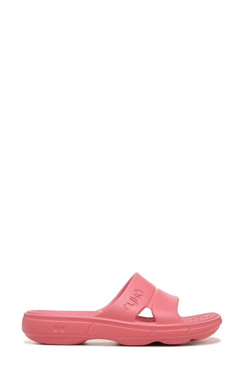 Ryka Restore Slide Womens Slip On Comfort Insole Pool Slides In Pink