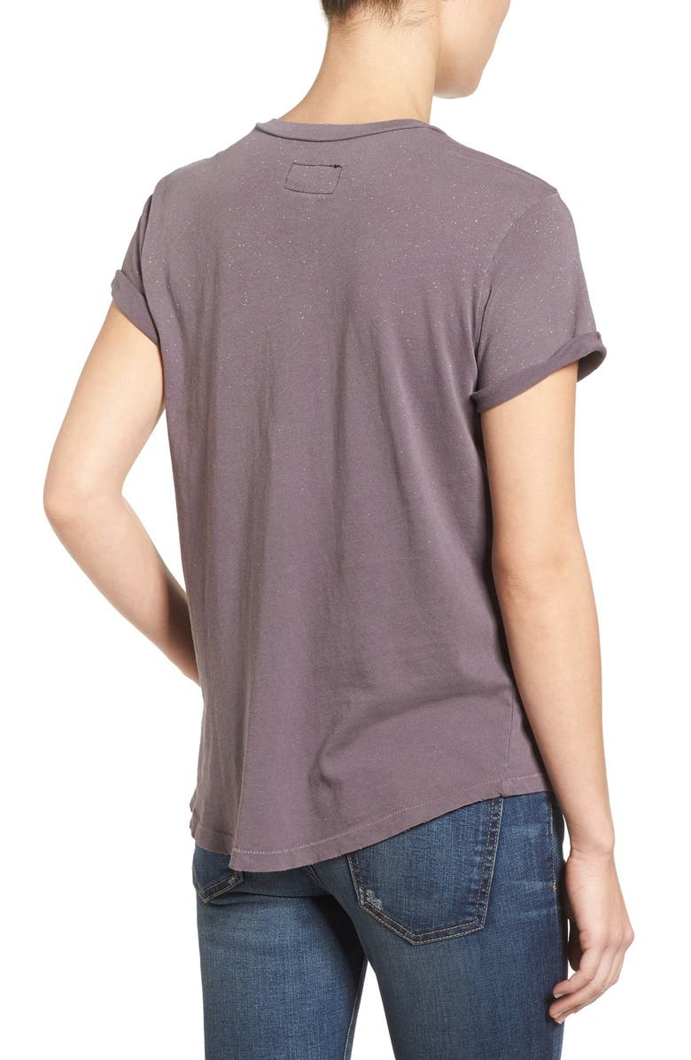 Current/Elliott The Rolled Sleeve Glitter Tee, Alternate, color, 
