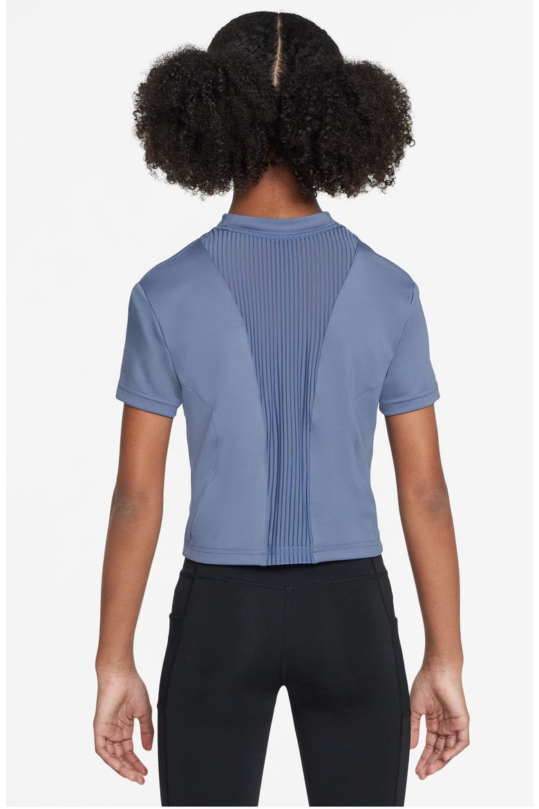 Kids' Dri-FIT Mesh Inset Top, Alternate, color, WORLD INDIGO/WHITE