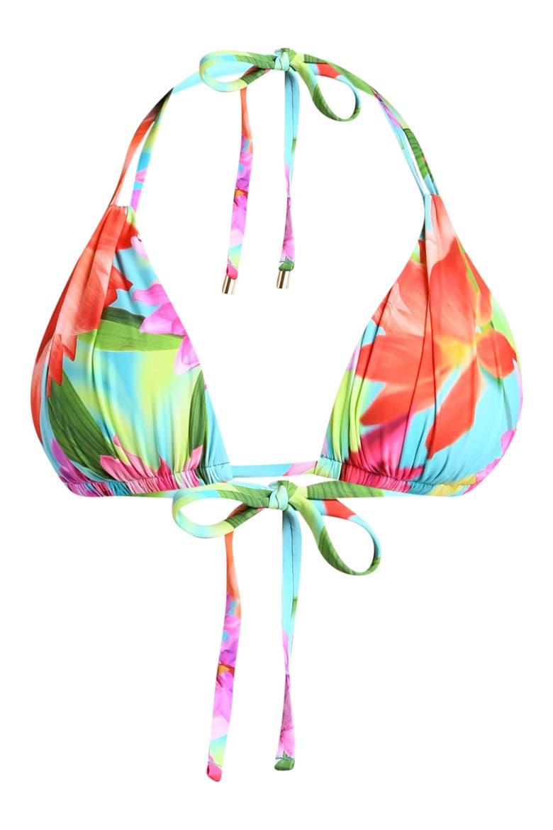 Sunset Botanica Triangle Bikini Top, Alternate, color, MULTI