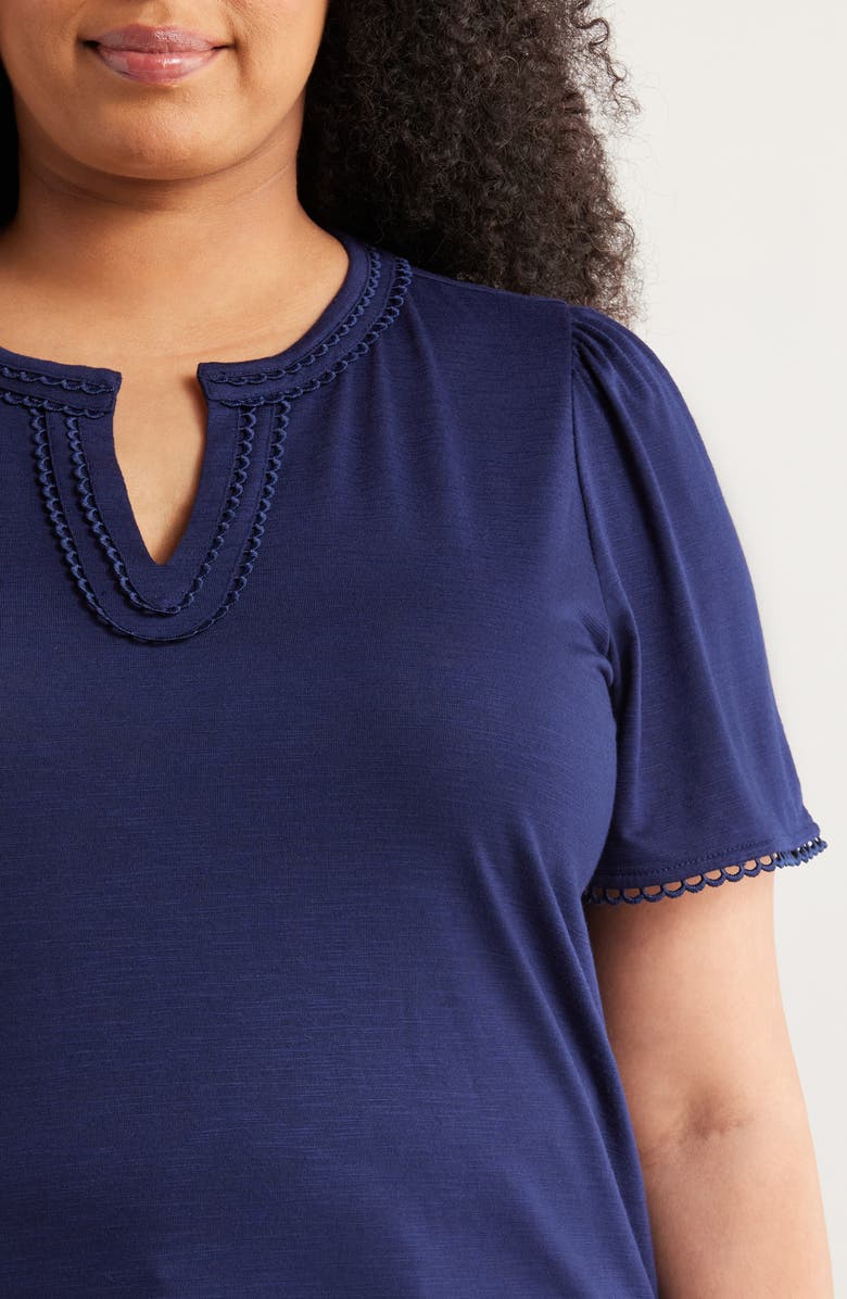 Jones New York Picot Detail Knit Top, Alternate, color, 