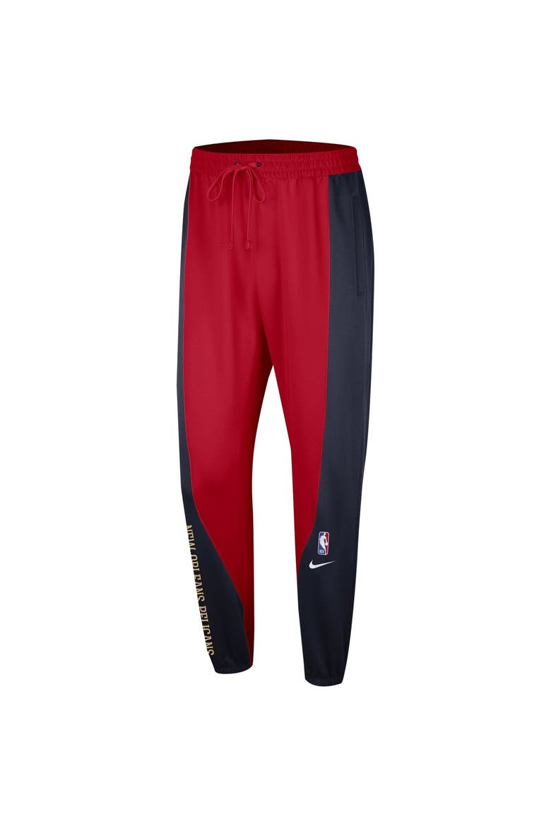 Men's Nike Navy/Red New Orleans Pelicans 2023/24 Authentic Showtime Pants, Alternate, color, Navy