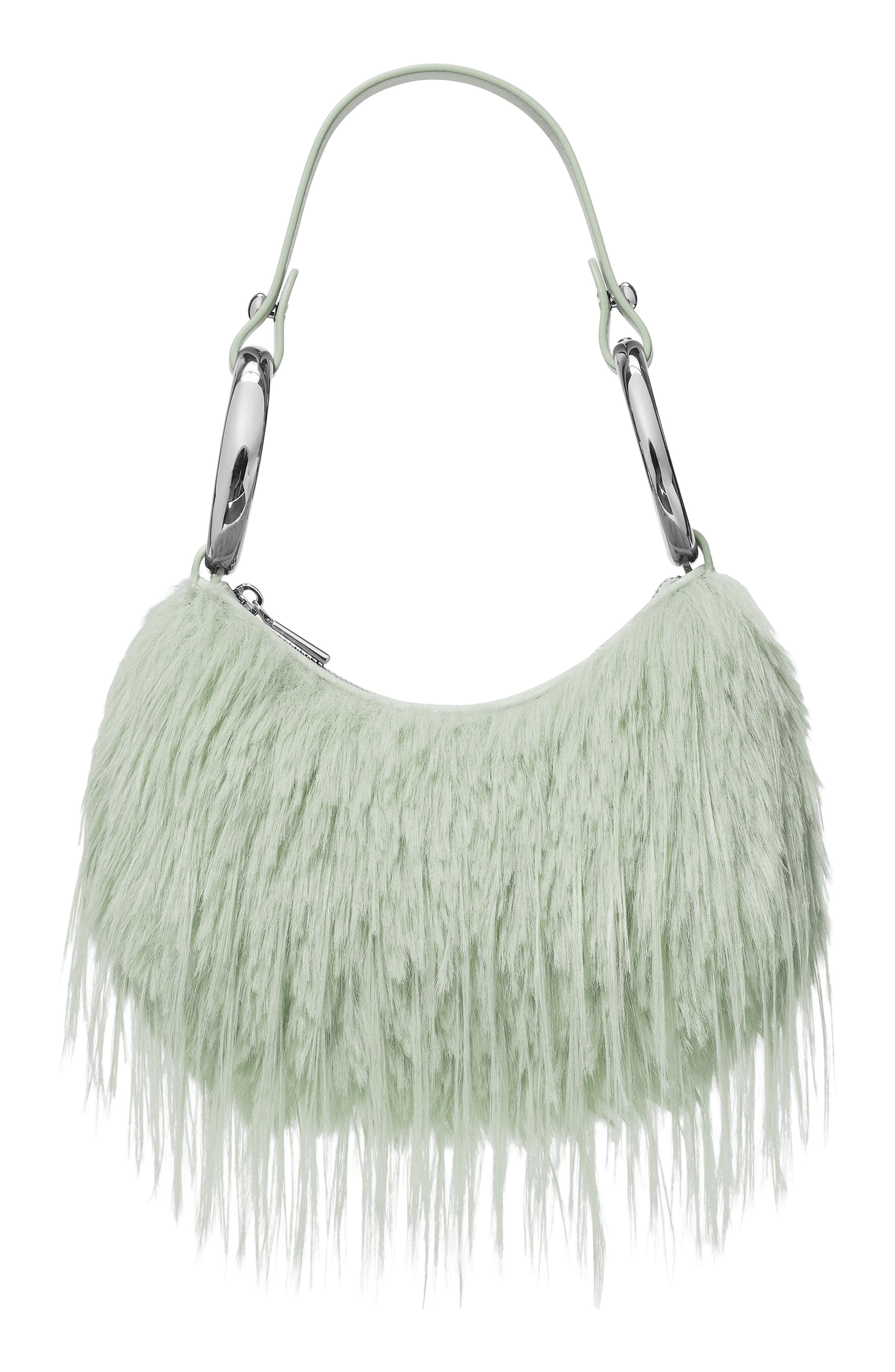 Kate Spade New York the bangle faux fur shoulder bag, Main, color, 