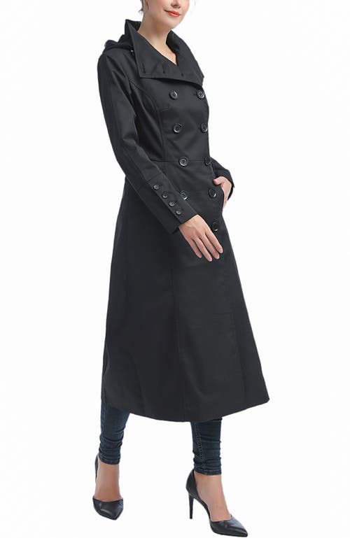 Kimi & Kai Women's Elana Water Resistant Long Trench Coat In Black