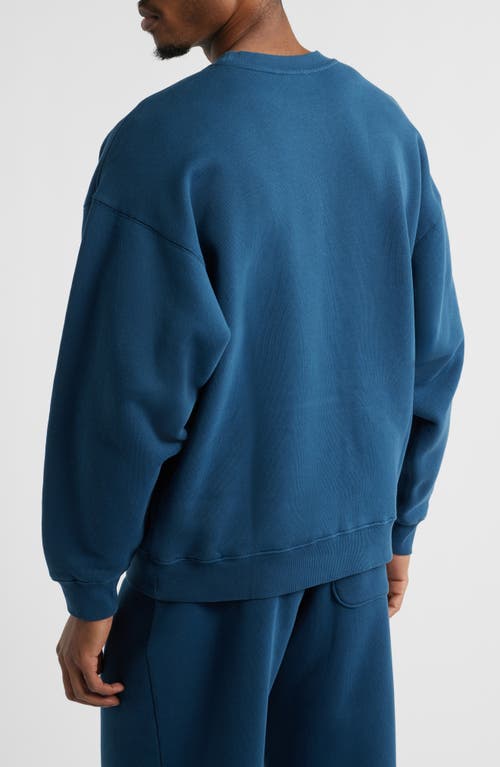 Elwood Core Oversize Crewneck Sweatshirt In Blue