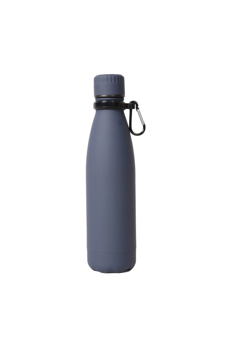 Rubber 480ml Water Bottle, Alternate, color, Navy