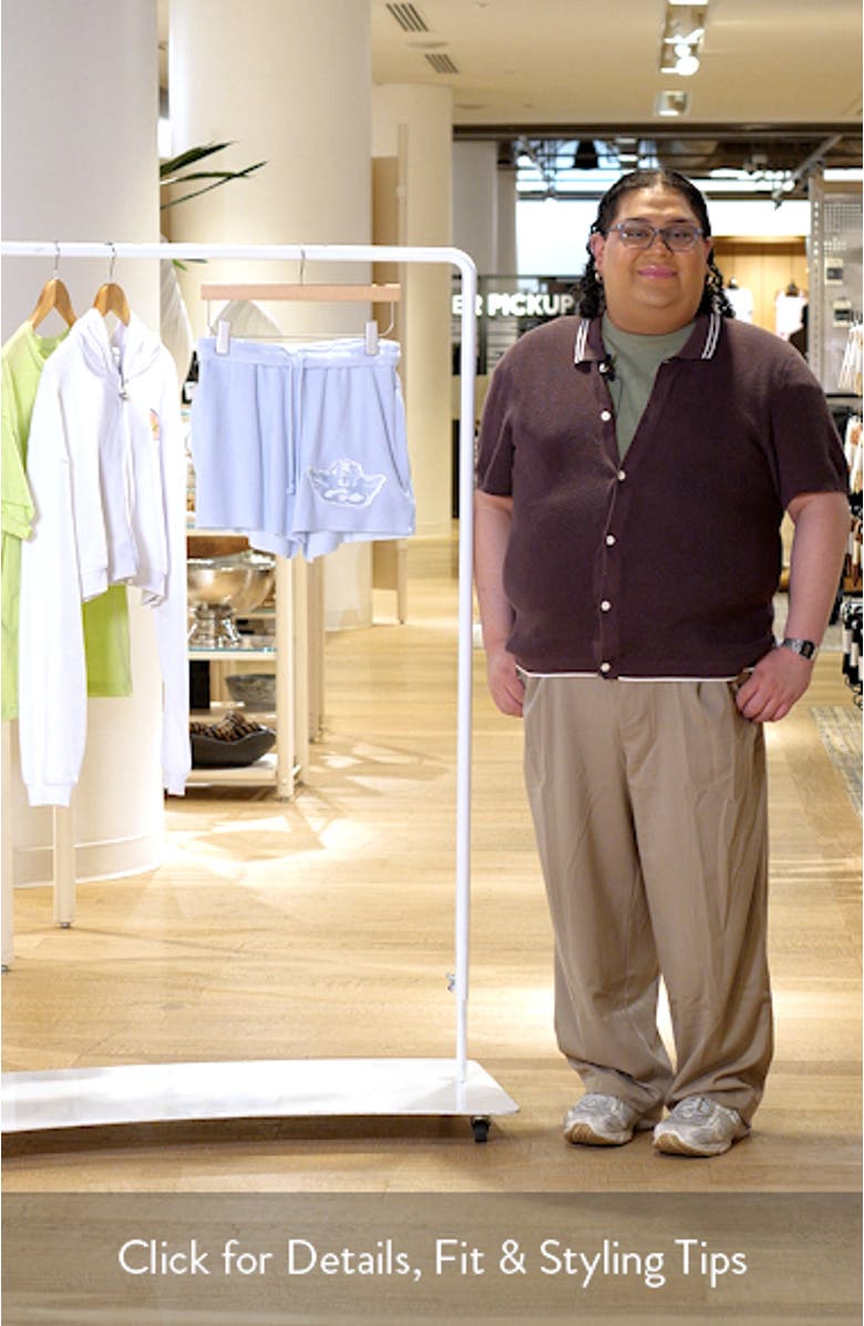 Aura Let Love Guide My Way Graphic Sweat Shorts, sales video thumbnail