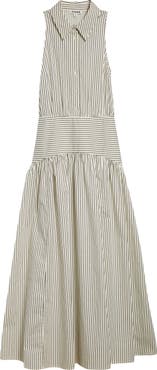STAUD Romy Sleeveless Maxi Shirtdress